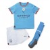 Manchester City Erling Haaland #9 kläder Barn 2022-23 Hemmatröja Kortärmad (+ korta byxor)